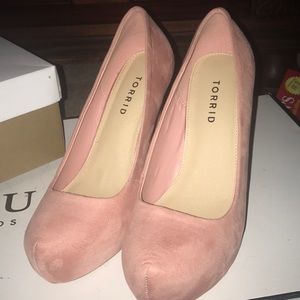 Pink Suede Heels